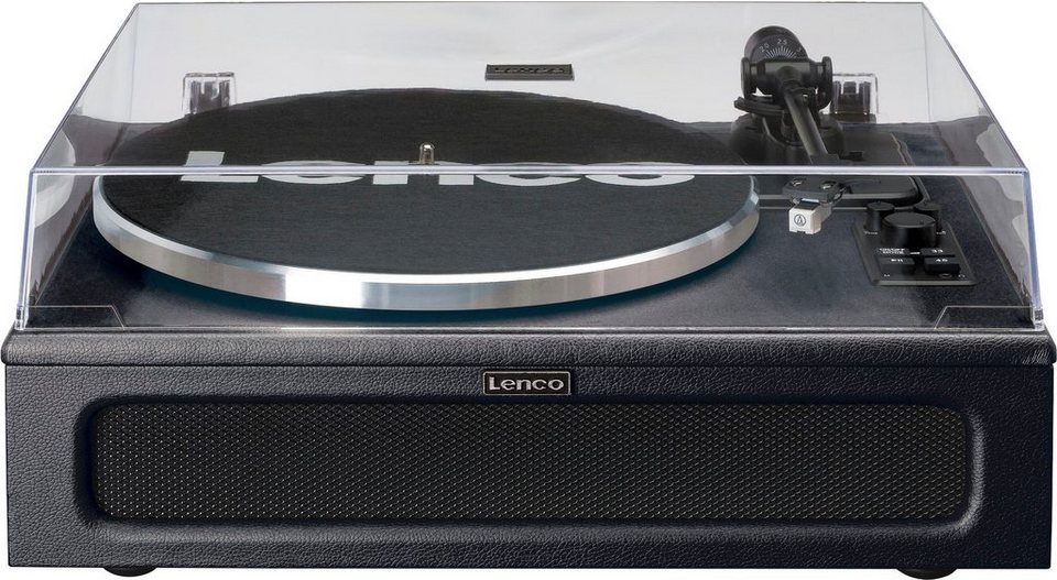 Lenco LS-430 Plattenspieler mit 4 Lautsprechern Plattenspieler ( Riemenantrieb), 2 Geschwindigkeiten 33 U/min und 45 U/ min