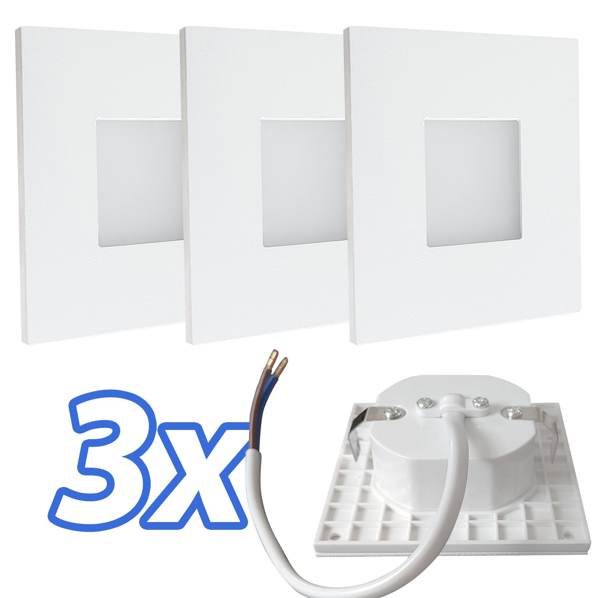 Maxkomfort LED Wandstrahler 6103, LED fest integriert, Warmweiß, 3000K, Treppenbeleuchtung