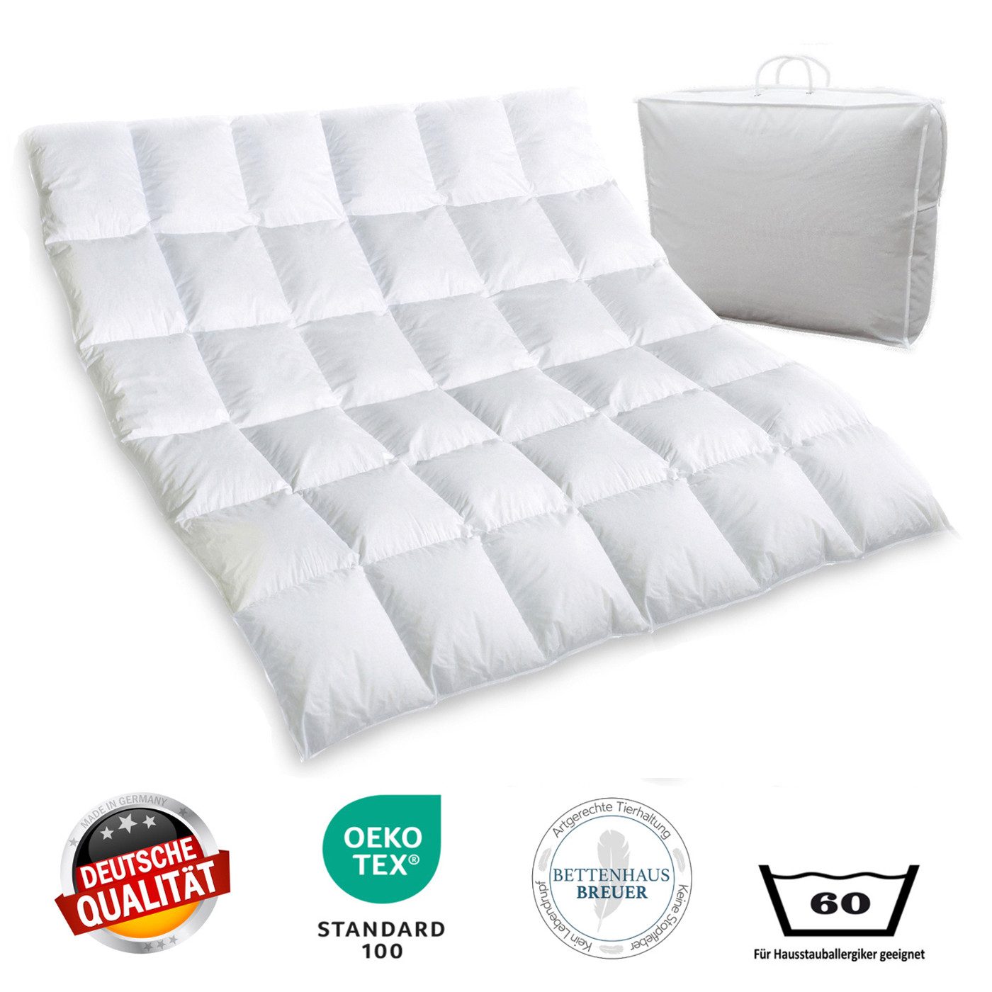 Bettenhaus Breuer Federbettdecke 2350g neue sibirische günstig online kaufen