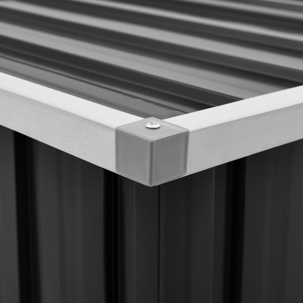 vidaXL Auflagenbox 109 x 67 x 65 cm Gartentruhe Kissenbox Kissentruhe Auflagenbox Anthraz