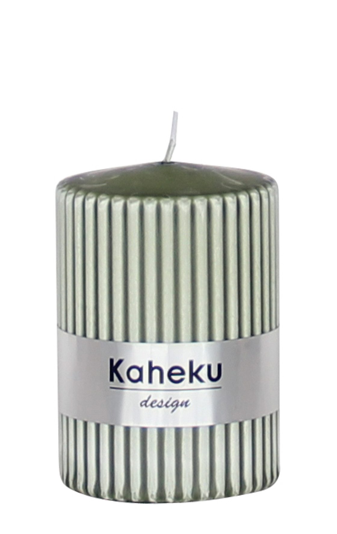 Kaheku Stumpenkerze Kaheku Rillenkerze, Powder Oliv, Ø 7 cm, 1173001415 (1-tlg)