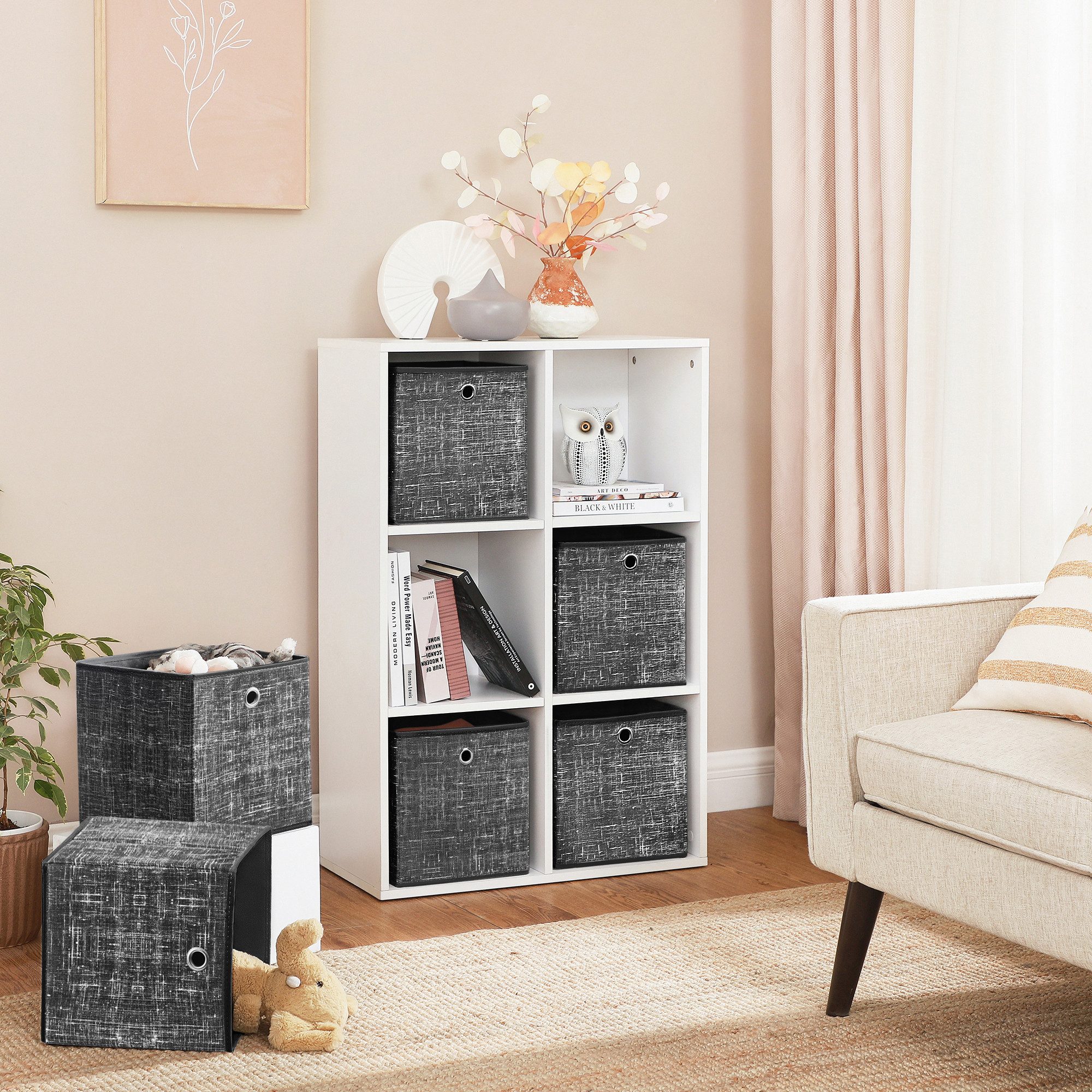 SONGMICS Aufbewahrungsbox Ordnungsboxen (Aufbewahrungsbox, 6er Set, günstig online kaufen