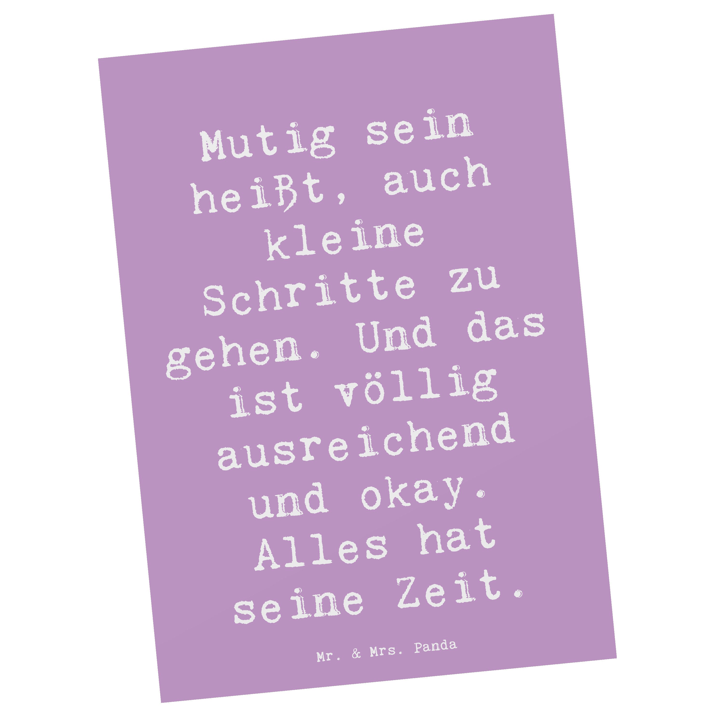 Postkarte Selbstvertrauen stärken - Lavendeltraum - Geschenk, Mutig sein, posit
