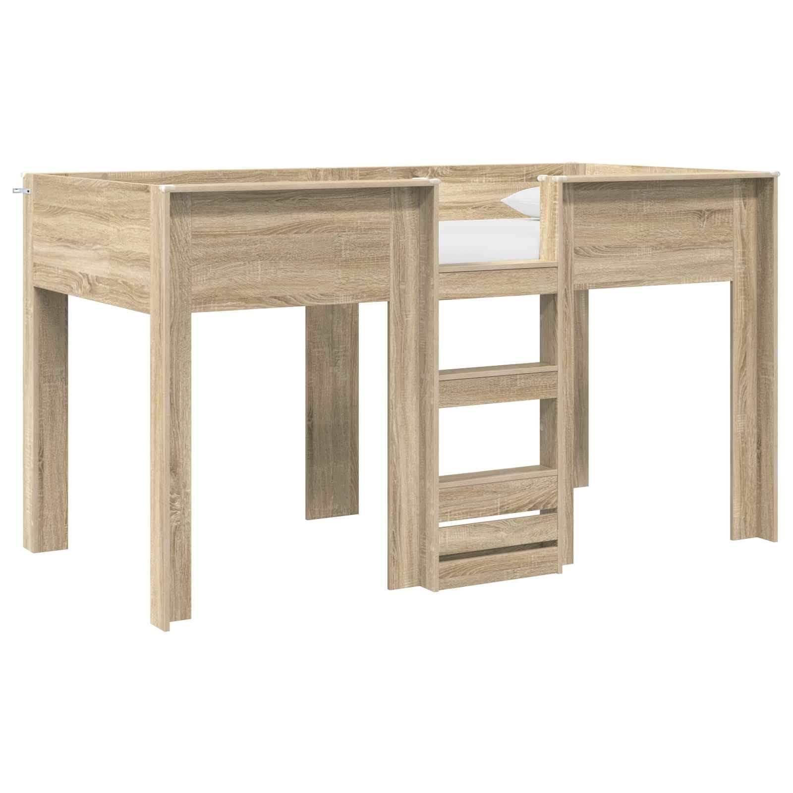 vidaXL Bett Etagenbett für Kinder Sonoma-Eiche 90 x 200 cm Holzwerkstoff (1-tlg)