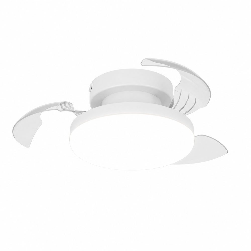 EGLO LED Deckenleuchte HOVLEY, CCT - über Fernbedienung, Fernbedienung, Infrarot inkl., Ventilatorfunktion, LED fest integriert, Neutralweiß, Kaltweiß, Warmweiß, LED Ventilator mit Beleuchtung - in weiß - Ø41cm - 3 Geschwindigkeiten