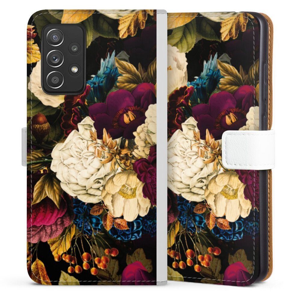 Handyhülle Vintage Blumen Muster Dark Vintage Flowers