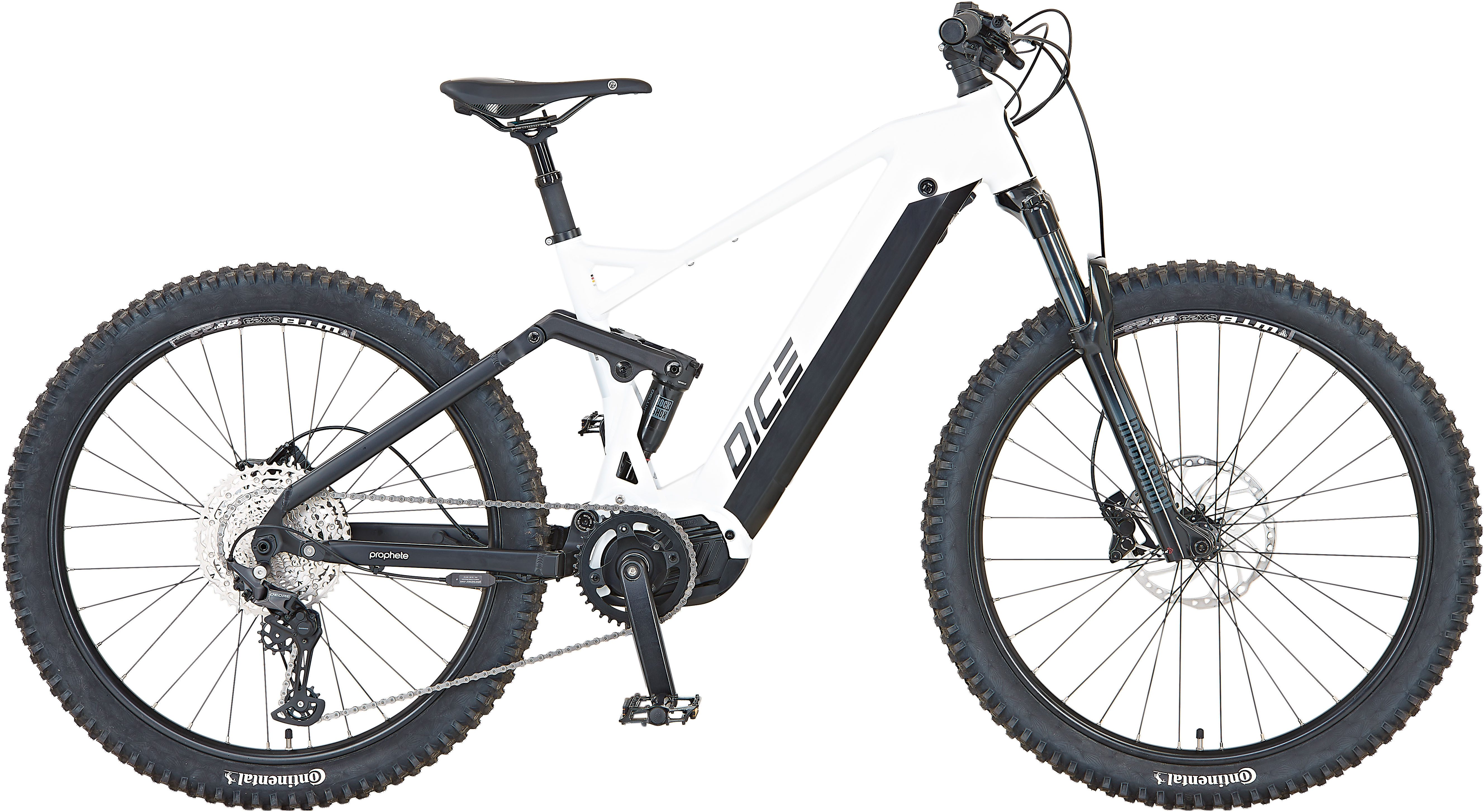 Prophete E-Bike Mountainbike Prophete Dice 5.0, 12 Gang Shimano Deore Schaltwerk, Kettenschaltung, Mittelmotor, 720 Wh, Pedelec, …