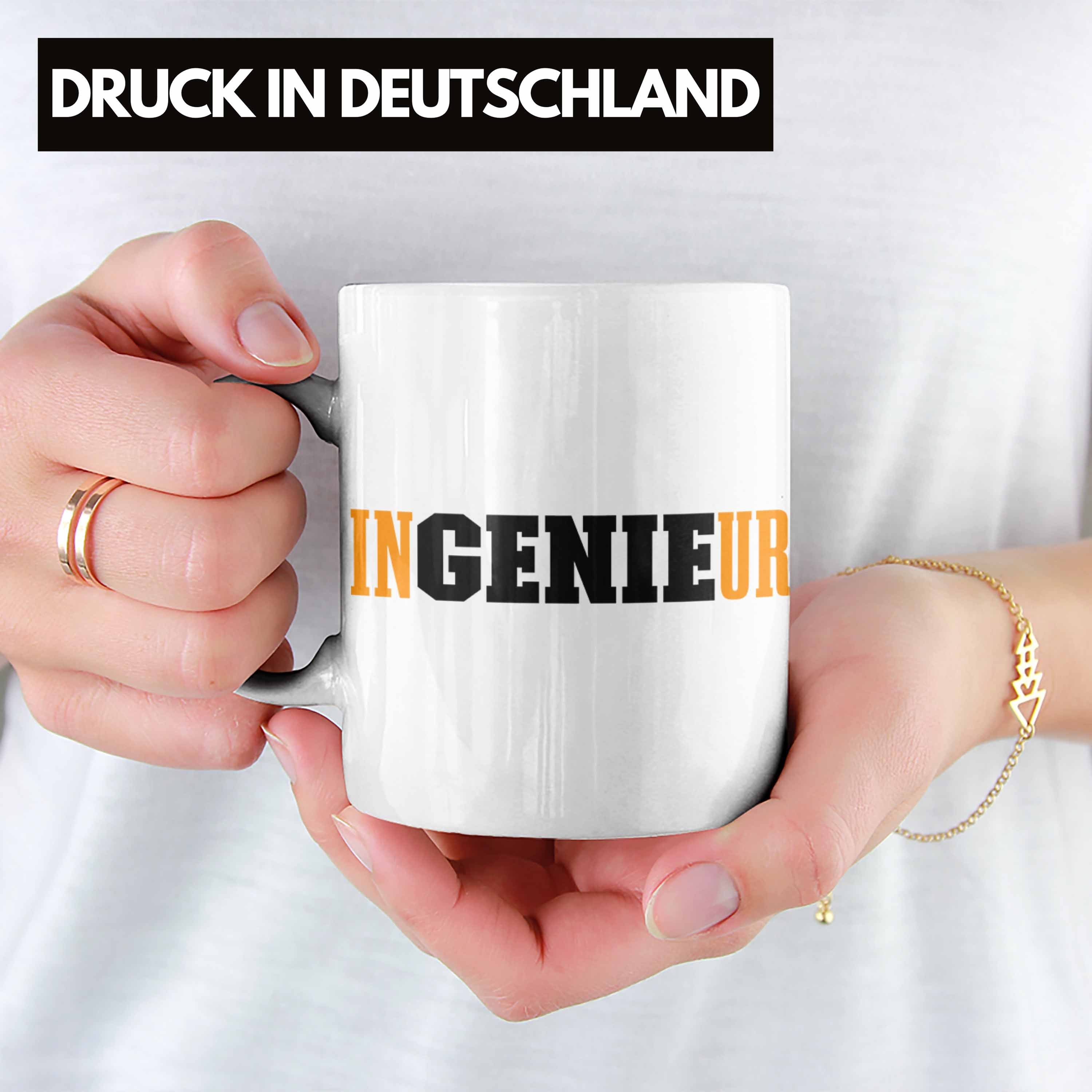 Tasse Geschenk Trendation - Kaffeetasse Geschenkidee weiss Trendation Ingeneur Tasse Gadget Ingenieur