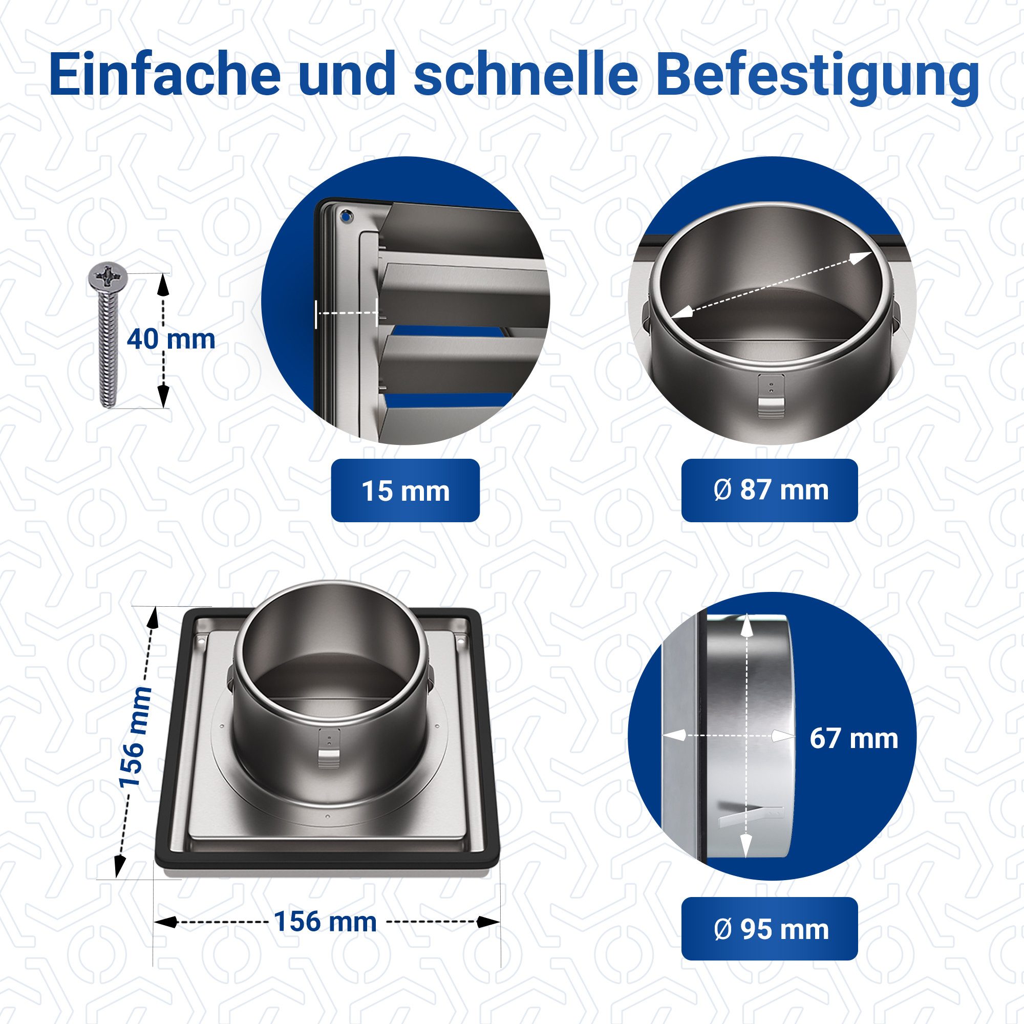 VIOKS Lüftungsgitter Außenjalousie mit beweglichen Luftklappen, für 100er Luftführungssysteme
