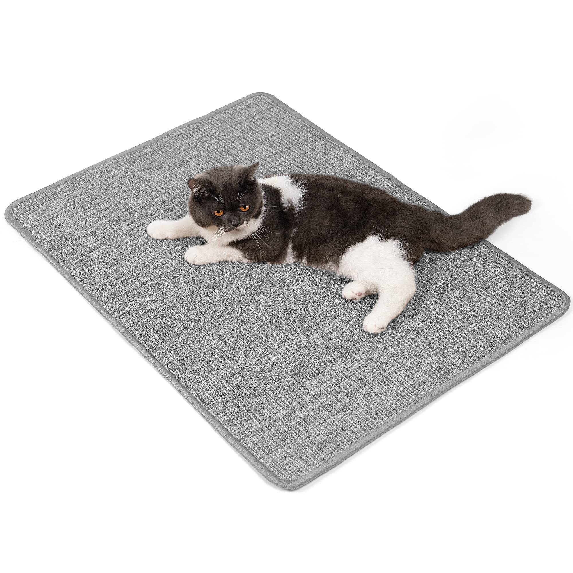 Zaewry Kratzmatte Katze, natürliche Katzenkratzbretter Sisal Kratzteppich 60x40 cm, für Sofa Möbel Tür Kratzschutz