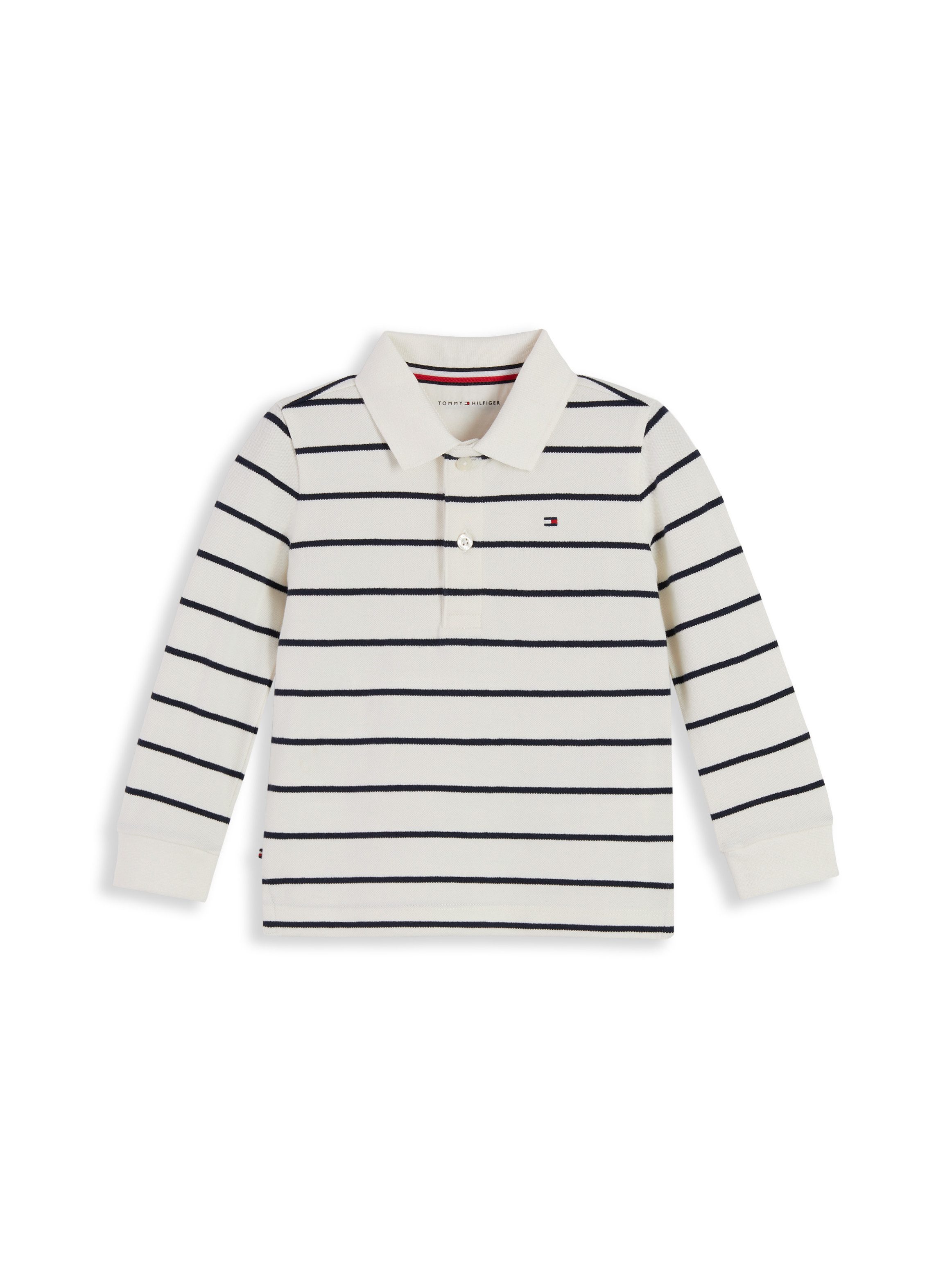 Tommy Hilfiger Langarm-Poloshirt für Babys, weiche Baumwoll-Qualität