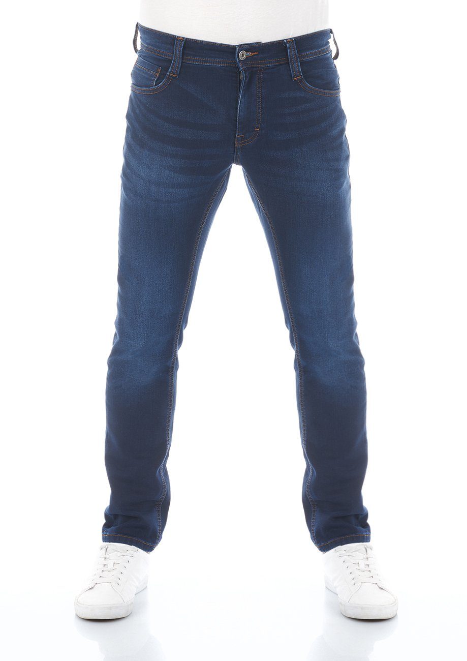 MUSTANG Tapered-fit-Jeans Herren Blue mit Slim Denim (982) Tapered Jeanshose Oregon Denim K Real Hose Fit X Stretch