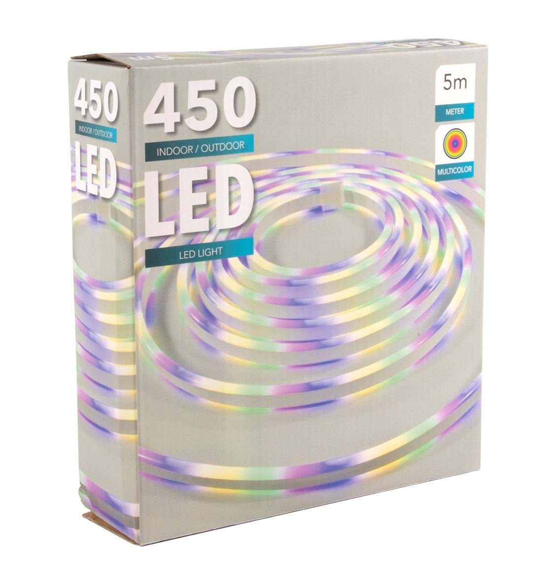 Spetebo LED-Lichterschlauch LED Lichtschlauch multicolor - 5 m / 450 LED, 450-flammig, beleuchteter Lichterschlauch für Drinnen und Draußen