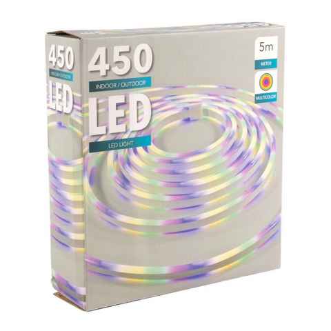 Spetebo LED-Lichterschlauch LED Lichtschlauch multicolor - 5 m / 450 LED, 450-flammig, beleuchteter Lichterschlauch für Drinnen und Draußen