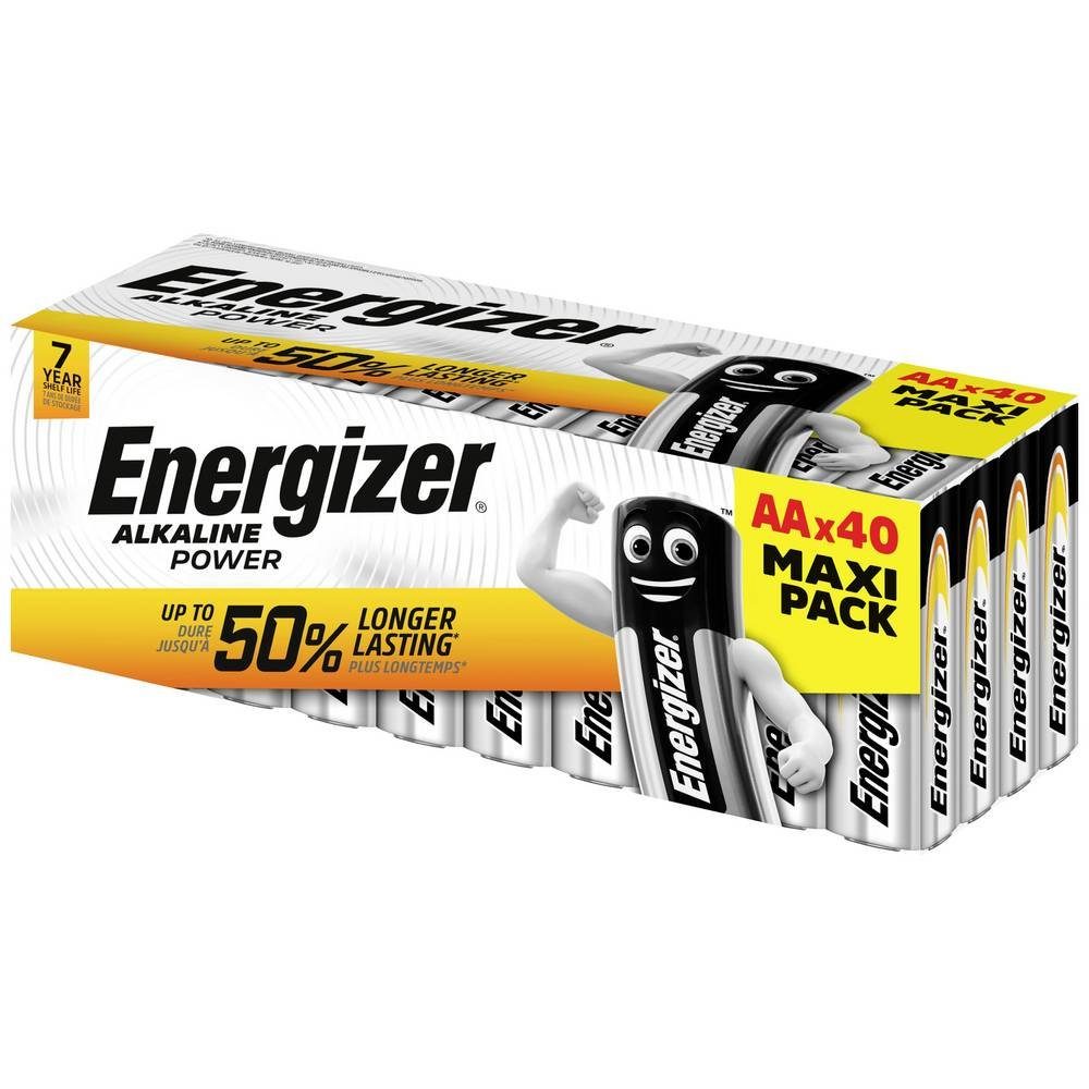Energizer Power Alkaline Mignon-Batterien, 40er-Set E303711100 Batterie