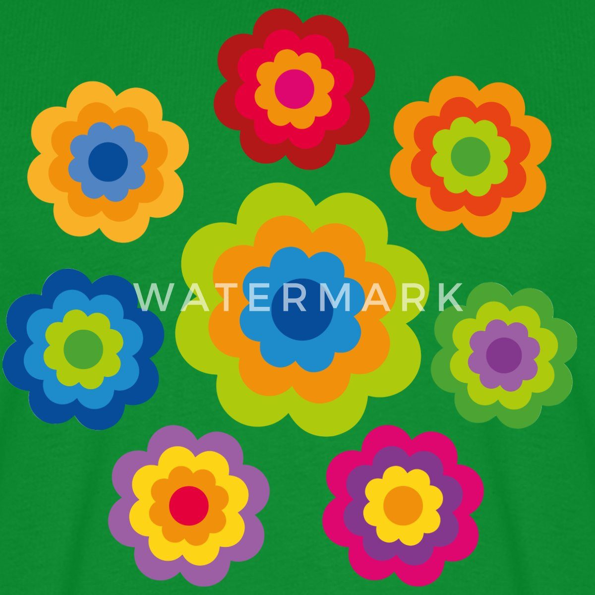 Spreadshirt T-Shirt 70er Jahre Hippie Flower günstig online kaufen