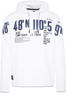 CAMP DAVID Kapuzenpullover mit kleinem Markenlabel auf der Kapuze