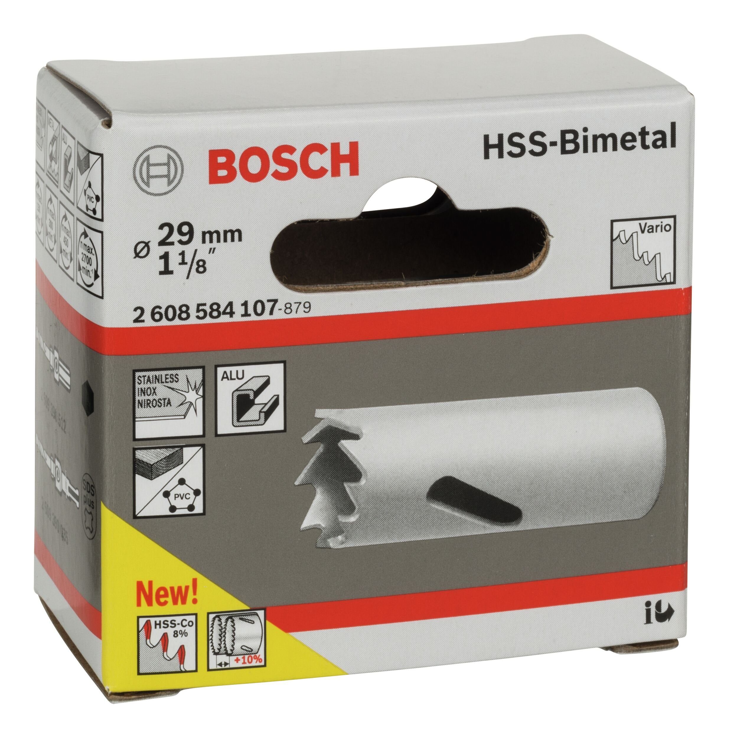 / Lochsäge, HSS-Bimetall mm, 1 BOSCH Ø für Standardadapter 1/8" - 29