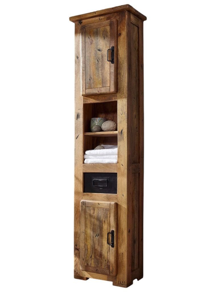 Hochschrank Badhochschrank 45x185cm 'Railroad' Mango & Eisen