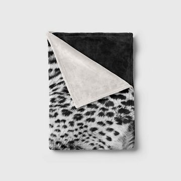 Sinus Art Handtücher Handtuch Strandhandtuch Saunatuch Kuscheldecke mit Tiermotiv Jaguar Schwarz Wei, Baumwolle-Polyester-Mix (1-St), Handtuch