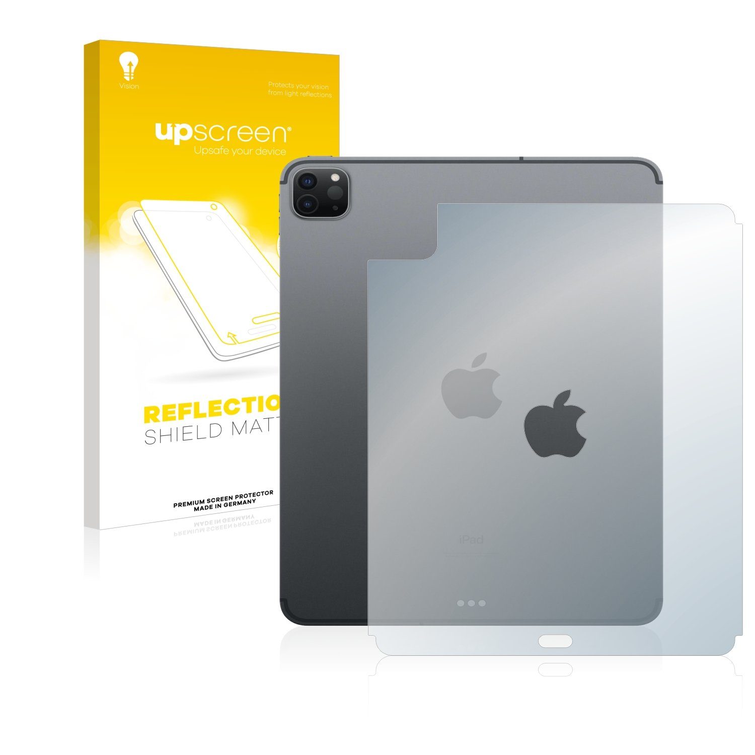 upscreen Schutzfolie für Apple iPad Pro 11" WiFi 2020 (Rückseite, 2. Gen),  Displayschutzfolie, Folie matt entspiegelt Anti-Reflex