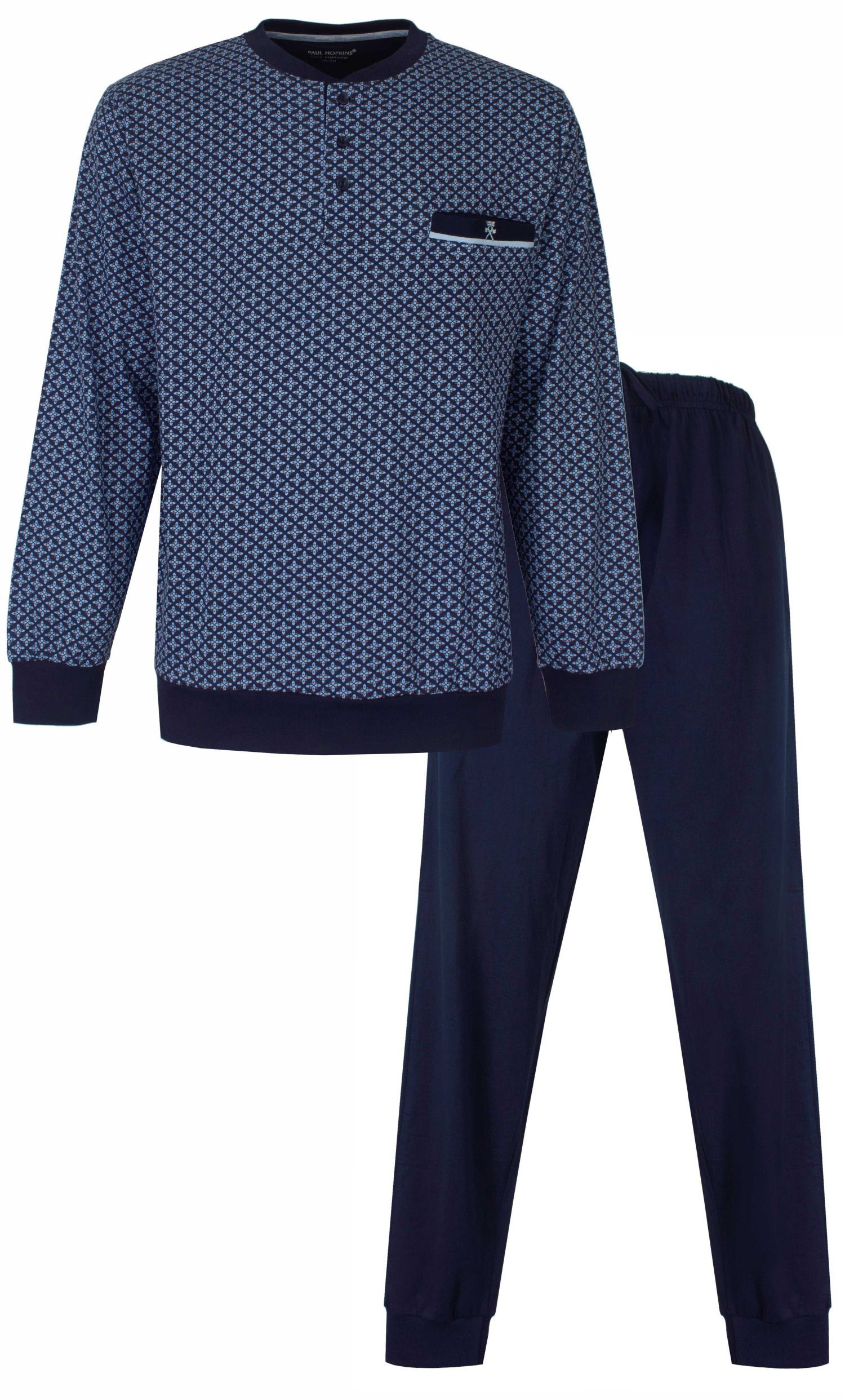 Paul Hopkins Schlafanzug Herren Pyjama lang günstig online kaufen