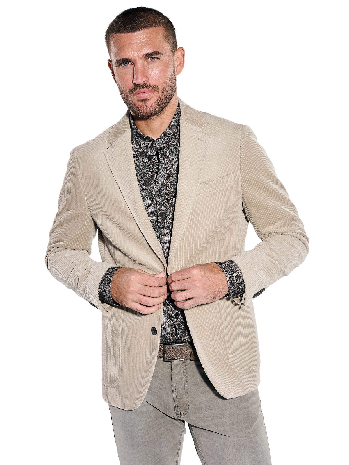 emilio adani Sakko Herren Sportives Sakko aus Cord, Beige