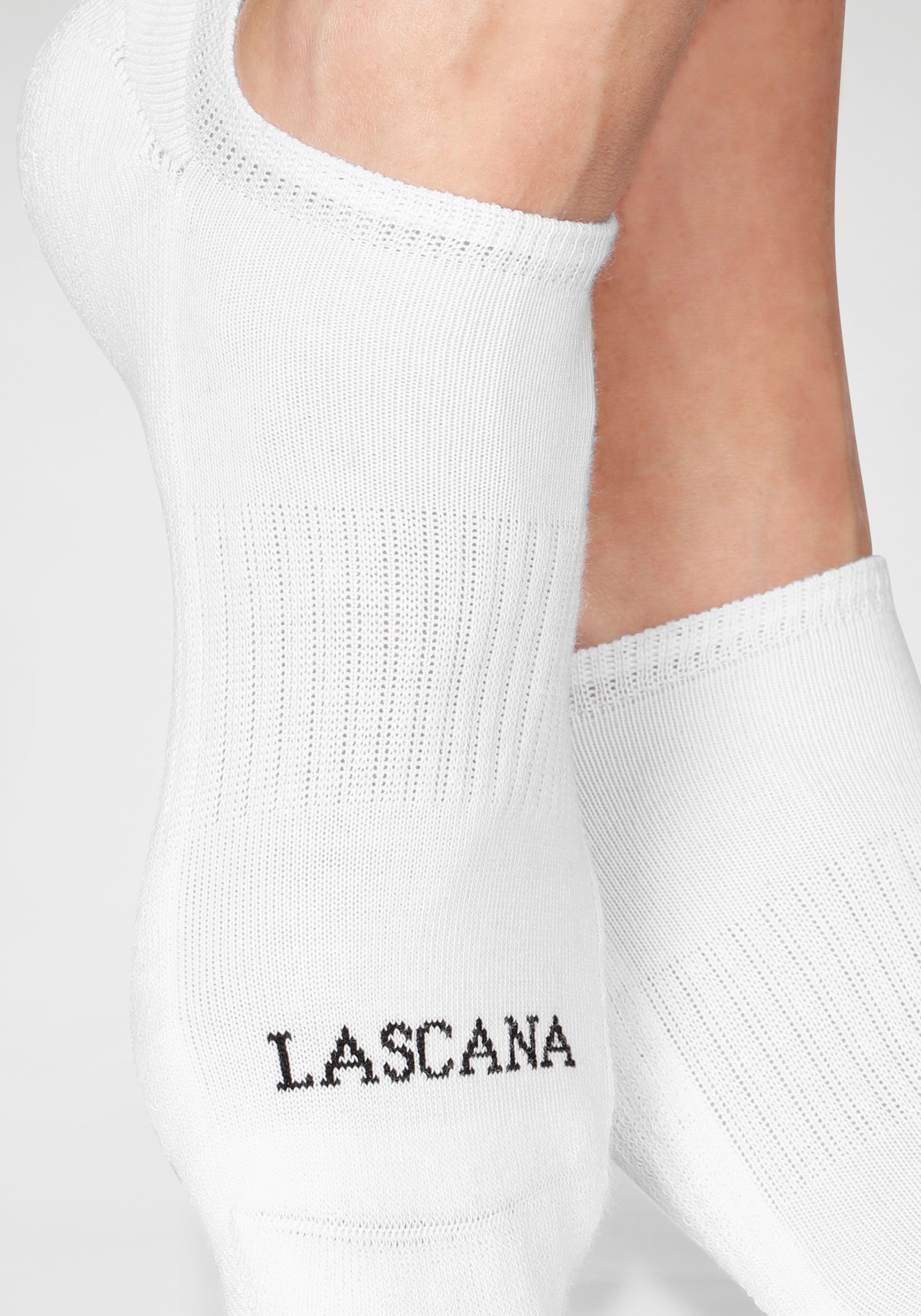 weiß Sneakersocken mit (Set, LASCANA 7x Fußfrottee 7-Paar) ACTIVE