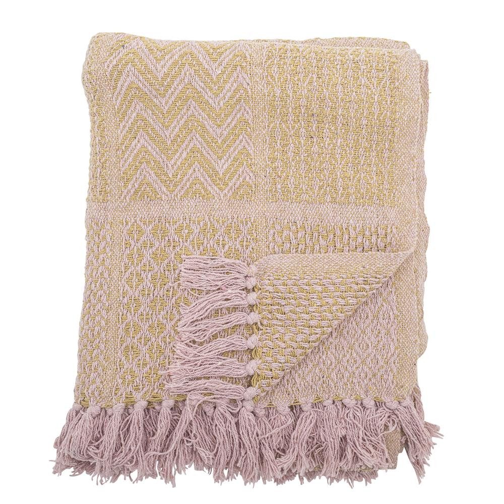Wohndecke Rodion, Bloomingville, in Rosa, 160x130 günstig online kaufen