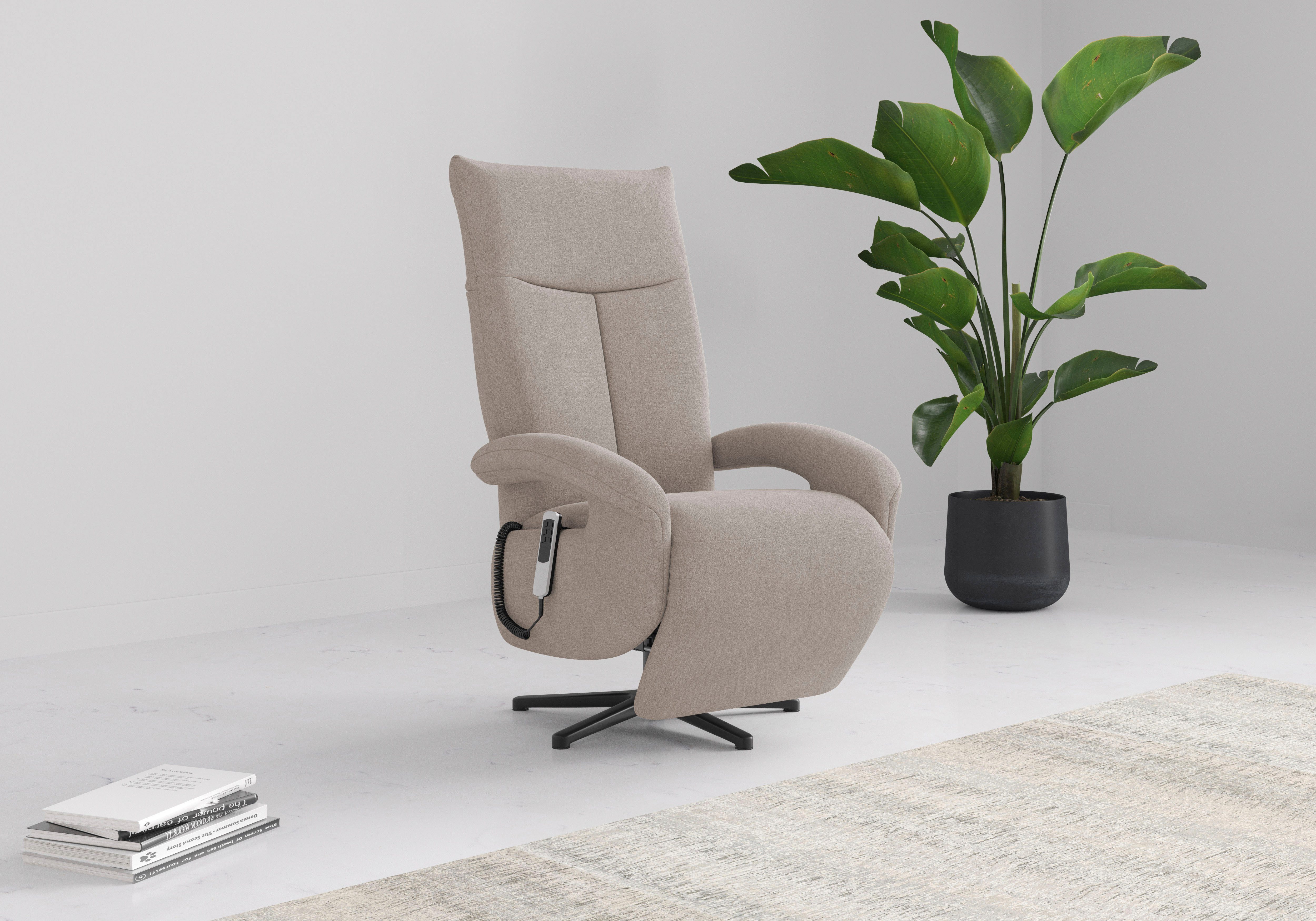 sit&more TV-Sessel Zoe, inkl. Kopfteilverstellung & 360° Drehfunktion, wahlweise mit 2 Motoren, Akku & Aufstehhilfe