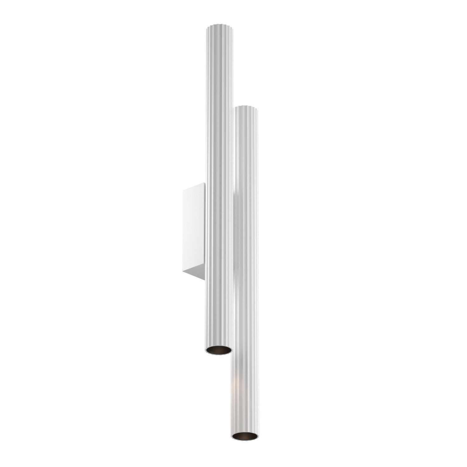 Licht-Erlebnisse Wandleuchte OLAN, Warmweiß, Aluminium H: 49 cm Weiß GU10 4-flammig 2700 K warmweißes Licht Modern