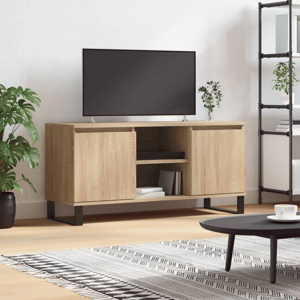 104x35x50 cm Sonoma-Eiche TV-Schrank Holzwerkstoff furnicato