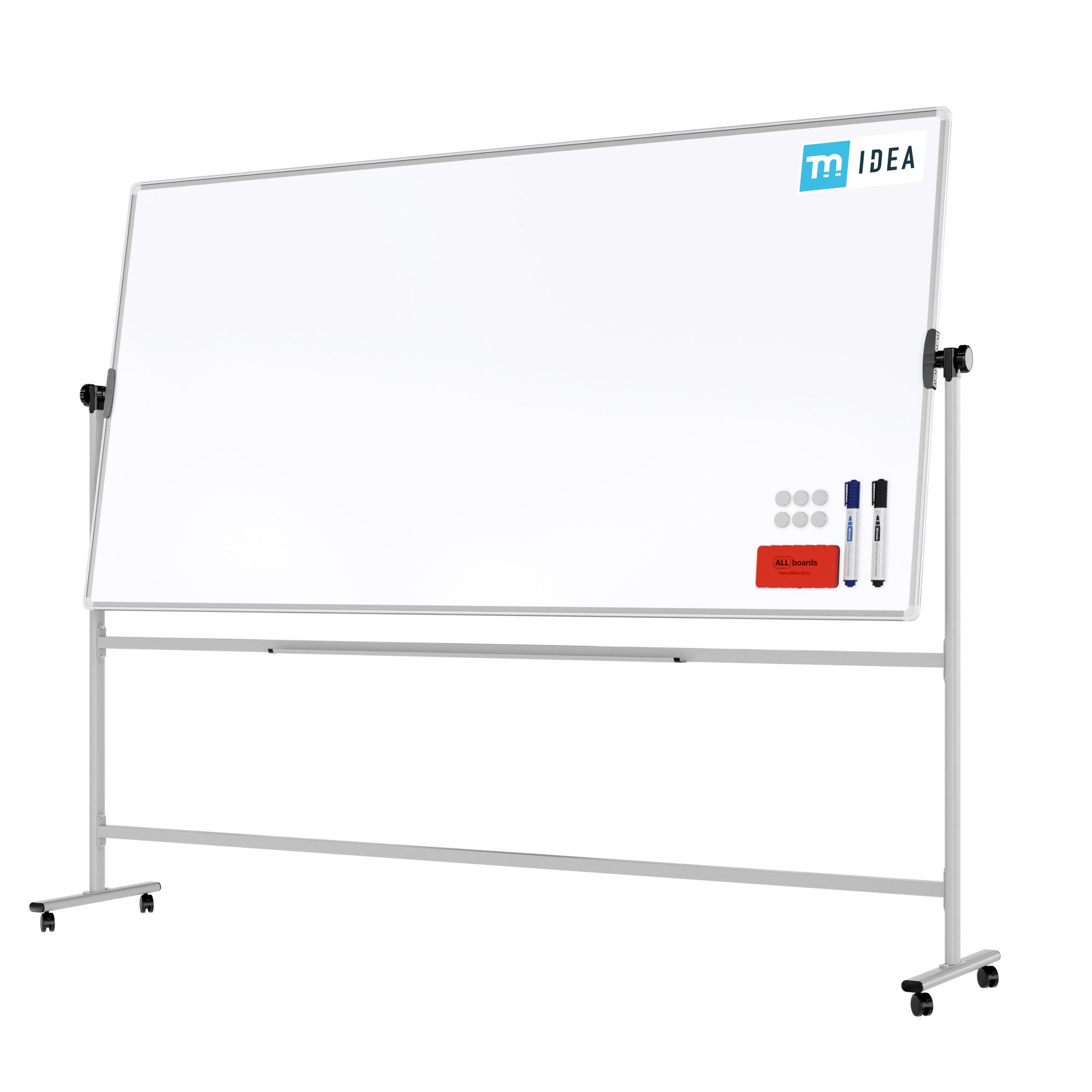 ALLboards Magnettafel Mobiles Board, Serie: TM Idea/Flex – mit doppelseitiger Whiteboard