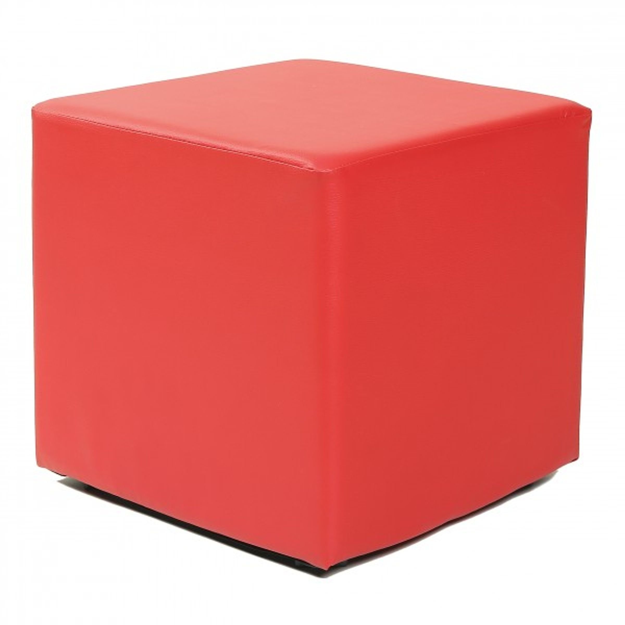 Küchen-Preisbombe Polsterbank Design Sitzwürfel Kubus Hocker Kunstleder modern 45x45x45 cm rot