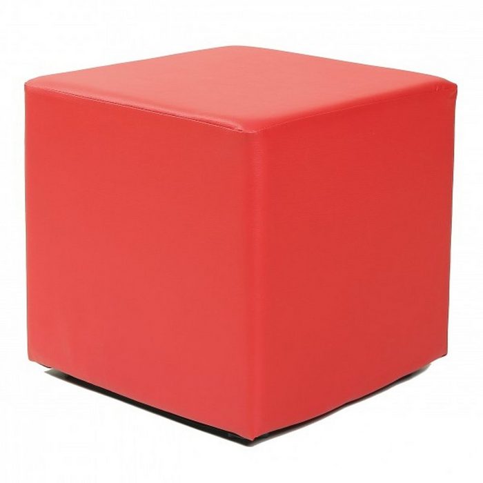 Küchen-Preisbombe Polsterbank Design Sitzwürfel Kubus I Hocker Kunstleder modern 45x45x45 cm in rot