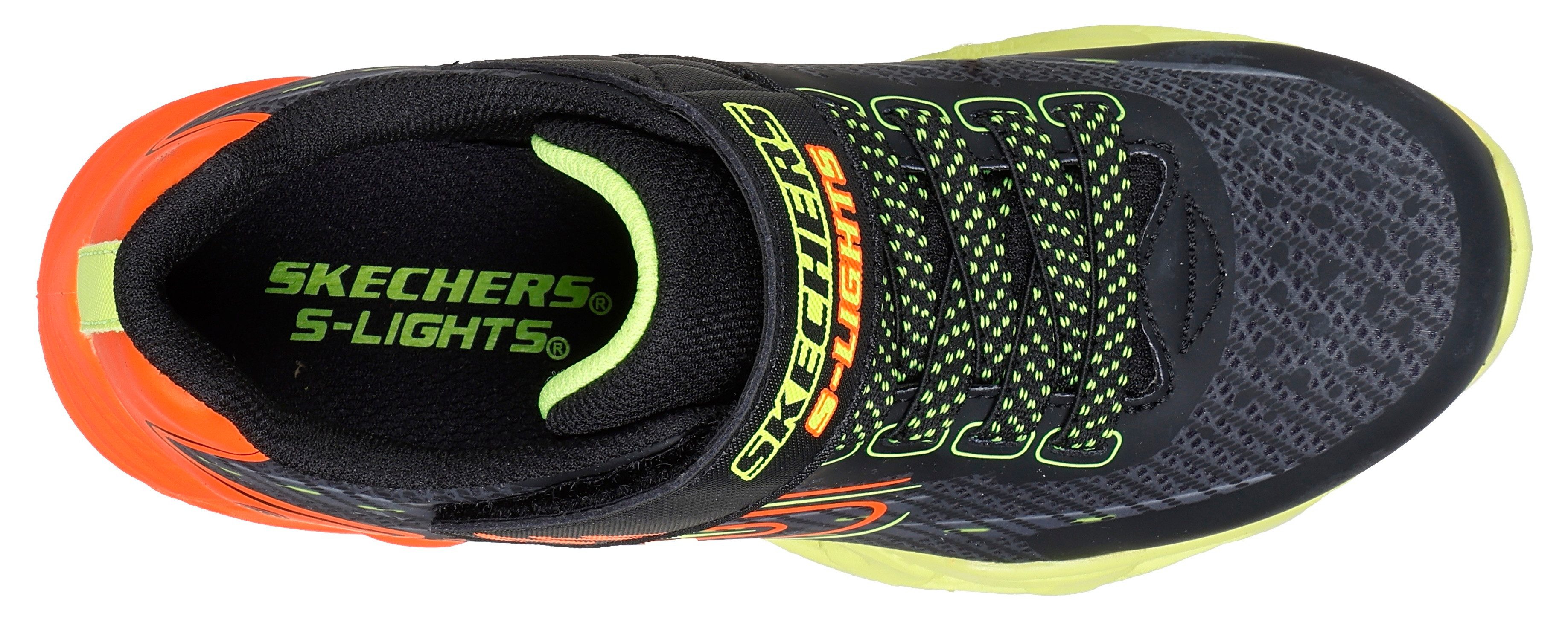 Skechers S-Lights: Vortex 2.0 - Quantroid Sneaker Blinkschuh, LED Schuh, Klettschuh mit blinkender Sohle