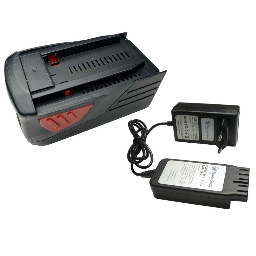 Trade-Shop 2in1 Set: Ladegerät + Li-Ion 36V 6000mAh Akku (2 St), Passend für Hilti B36, B36V, B36/2.6, B36/3.0, B36/3.3, B36/3.9