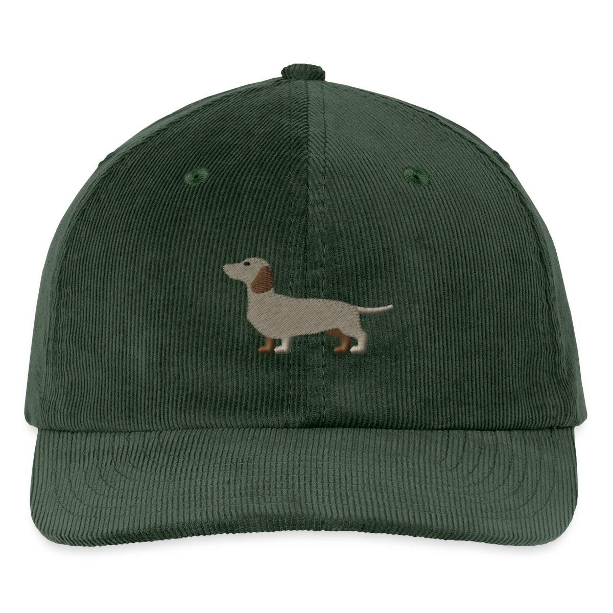 Spreadshirt Baseball Cap Dackel Stickerei Bestickte Cord Cap (1-St)