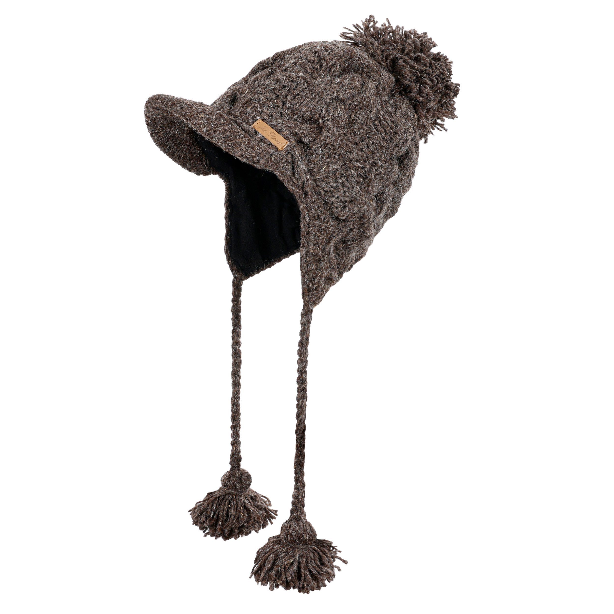McRon Strickmütze Wollmütze Modell Susi gefüttert mit Fleece