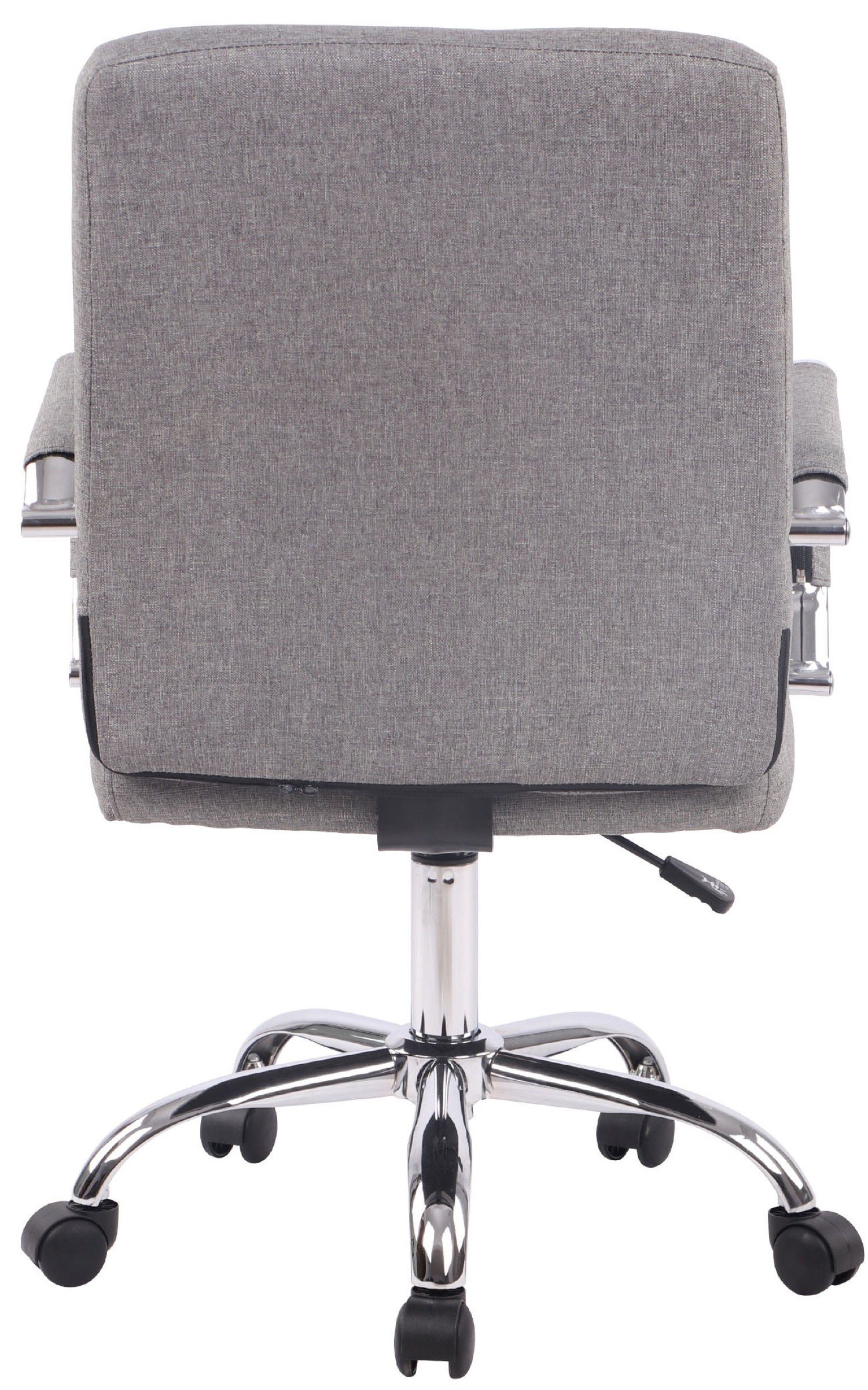 grau Sitzfläche: Drehstuhl, Stoff bequemer chrom Bürostuhl XXL), drehbar Metall (Schreibtischstuhl, - TPFLiving mit Bürostuhl Gestell: Chefsessel, höhenverstellbar 360° Rückenlehne und Deal V1 -