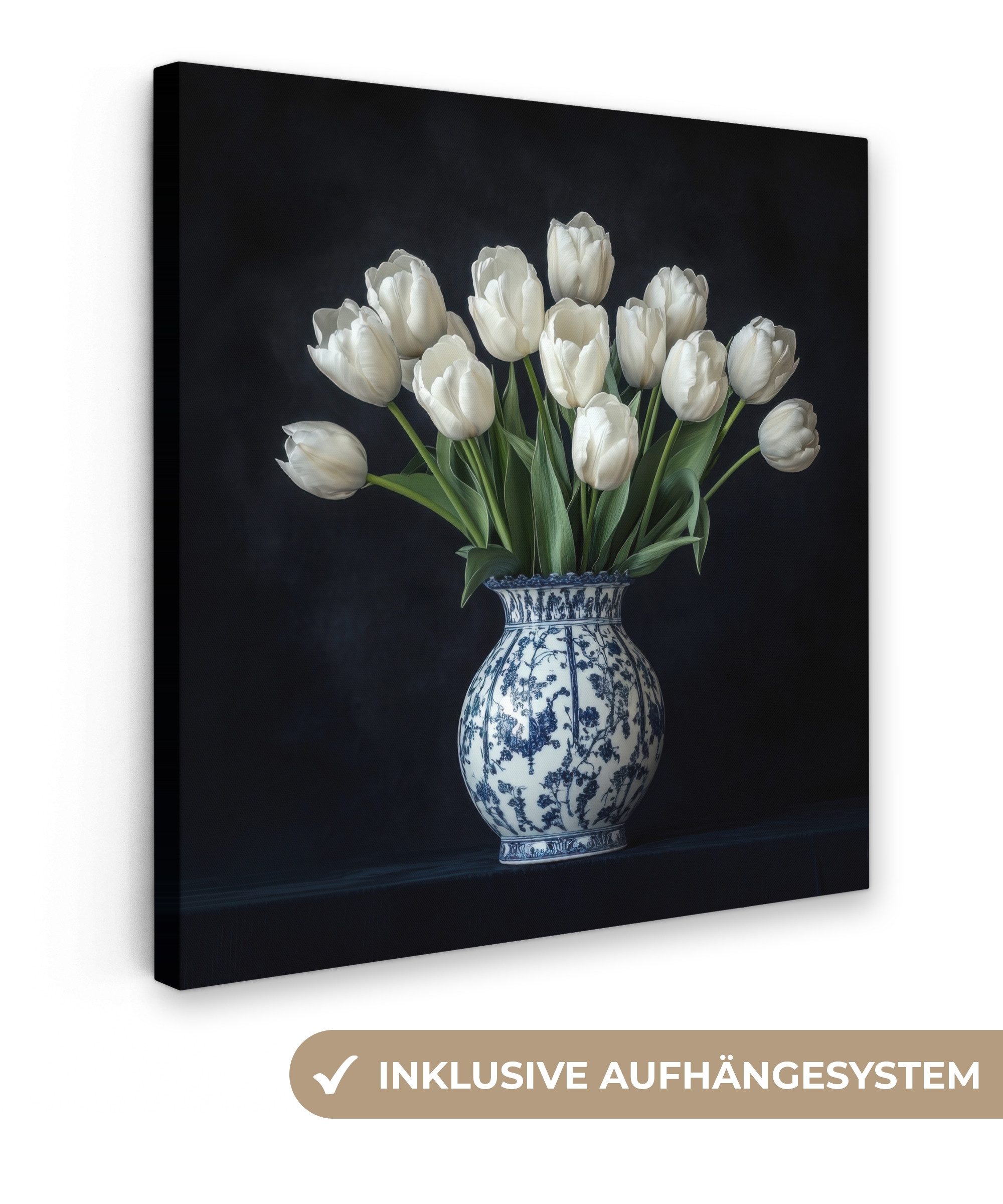 OneMillionCanvasses® Leinwandbild Weiß - Blumen - günstig online kaufen