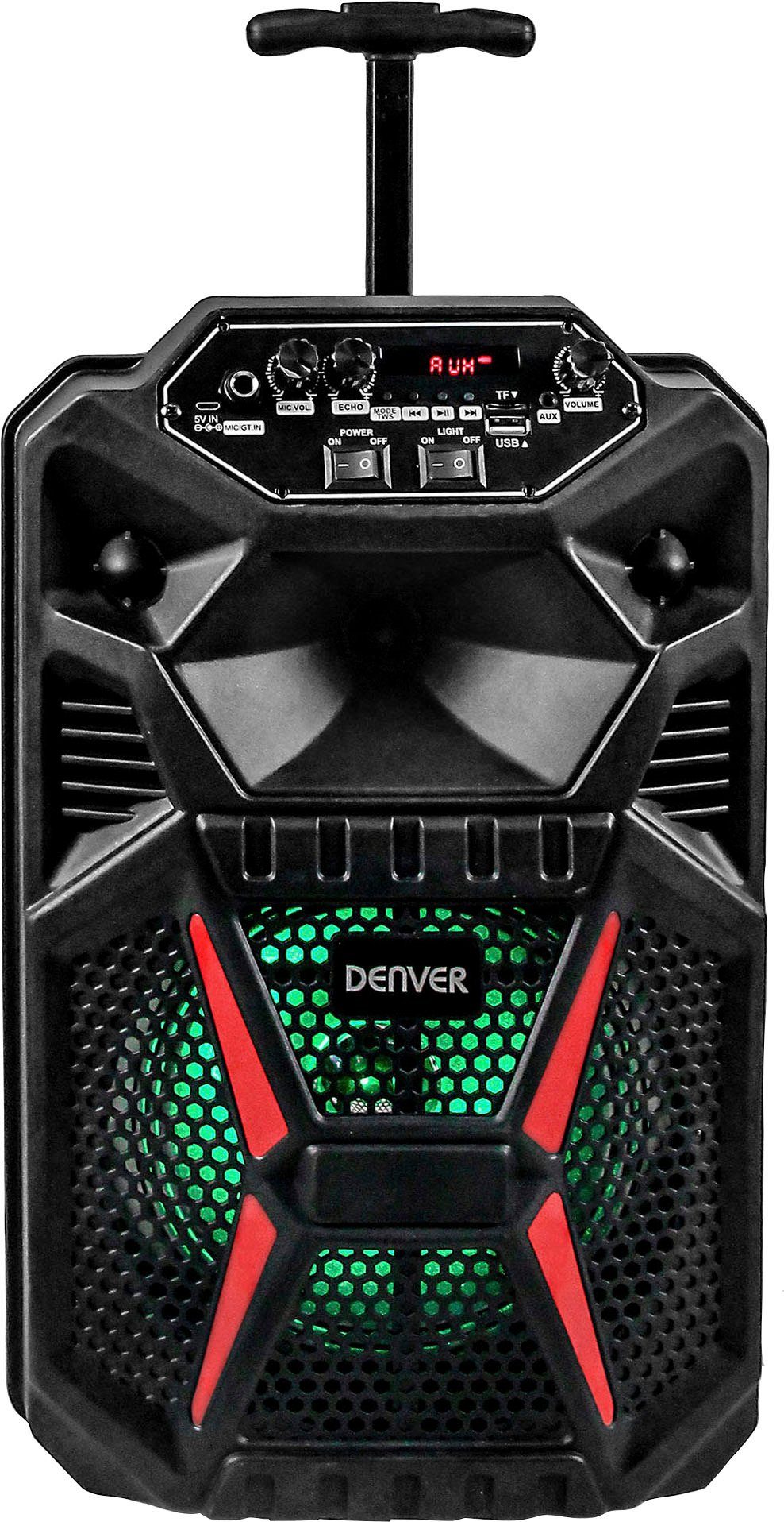 Denver TSP-120 Portable-Lautsprecher (Bluetooth, 8 W), Portable-Lautsprecher,  Gesamtleistung (RMS): 8 Watt