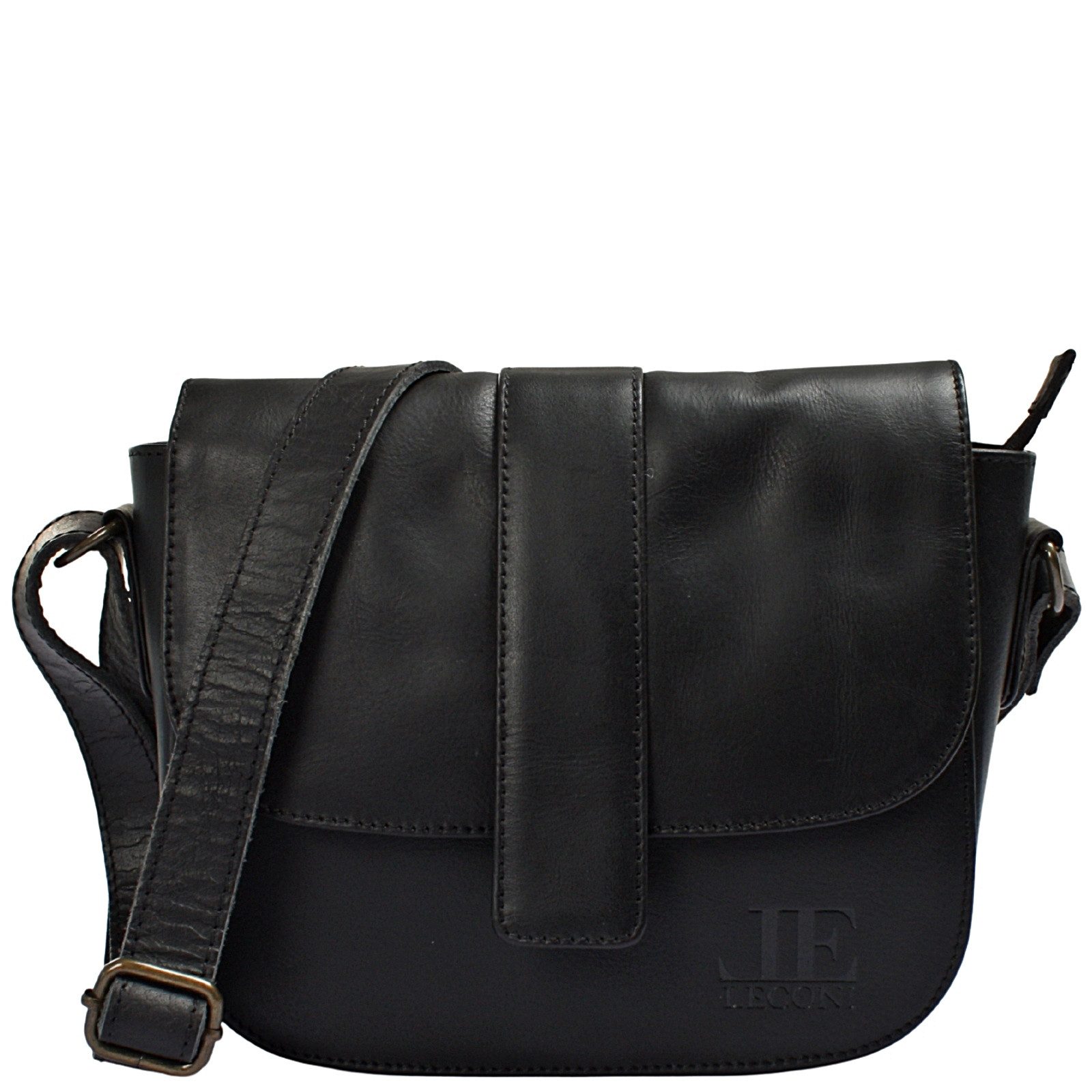 LECONI Handtasche kleine Umhängetasche Ledertasche Damen Schultertasche Leder LE0074, Echt Leder – Magnetverschluss & Reißverschluss – Розмір 18 × 24 × 7 cm