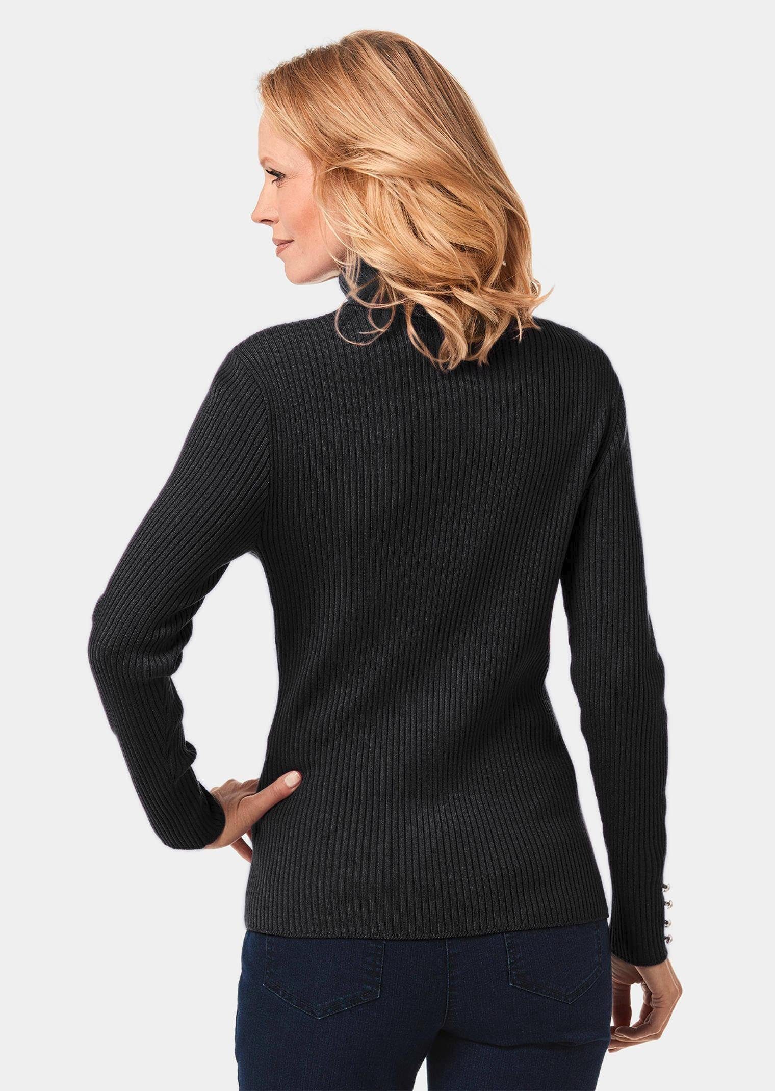 GOLDNER schwarz Kurzgröße: Rollkragenpullover