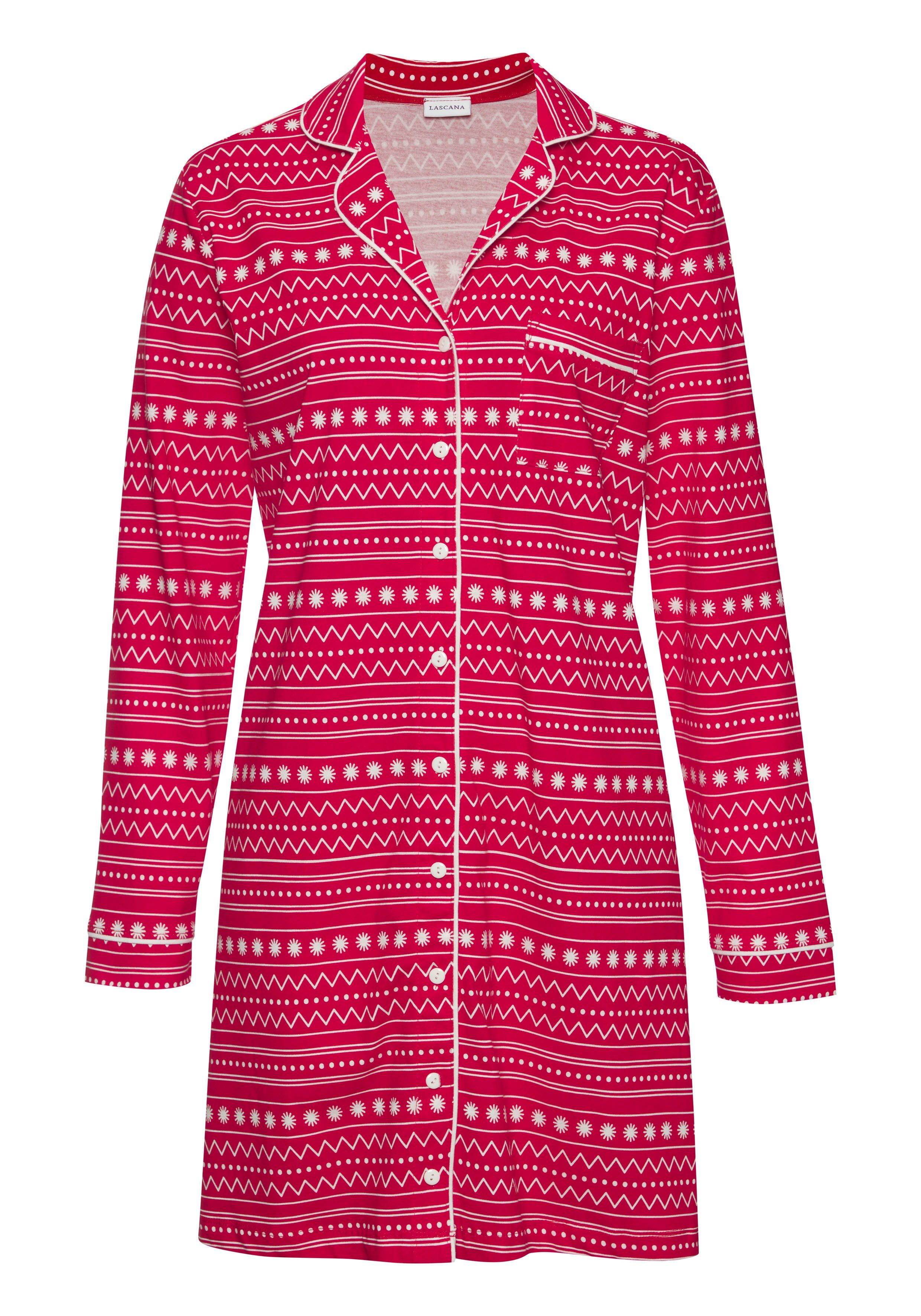 LASCANA Nachthemd (1-tlg) mit Allover-Print günstig online kaufen