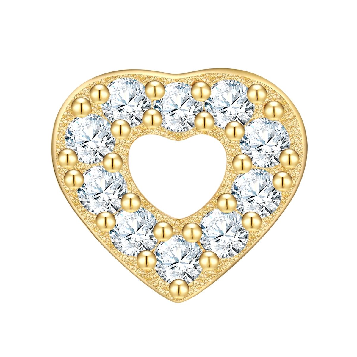 Glanzstücke München Single-Ohrstecker Herz gelbgold, mit Zirkonia günstig online kaufen