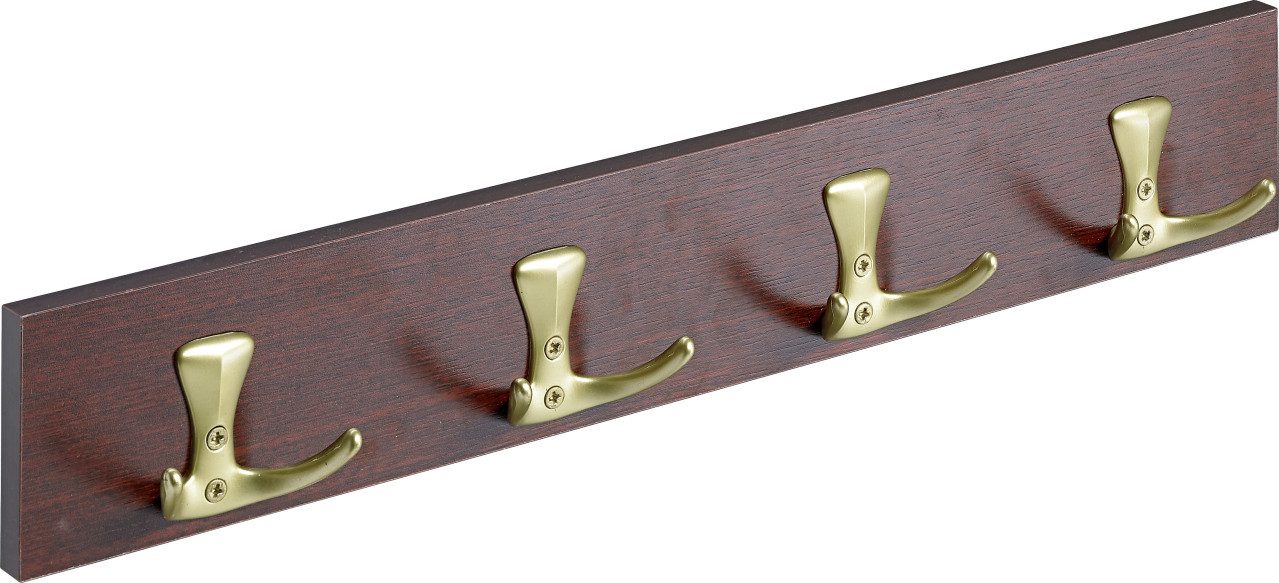 Hettich Garderobenleiste Hettich Garderobenleiste 4 Haken Holz 50 x 8 x 4,6