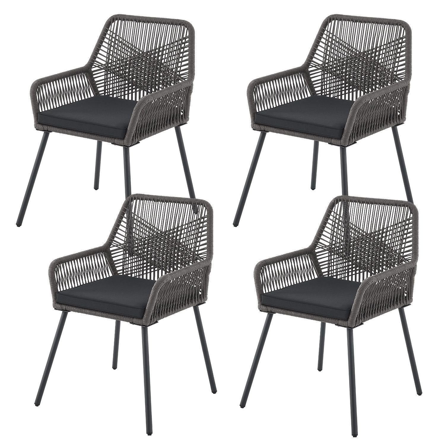 Juskys Gartenstuhl Kastos (4 St), Gartenmöbel günstig online kaufen