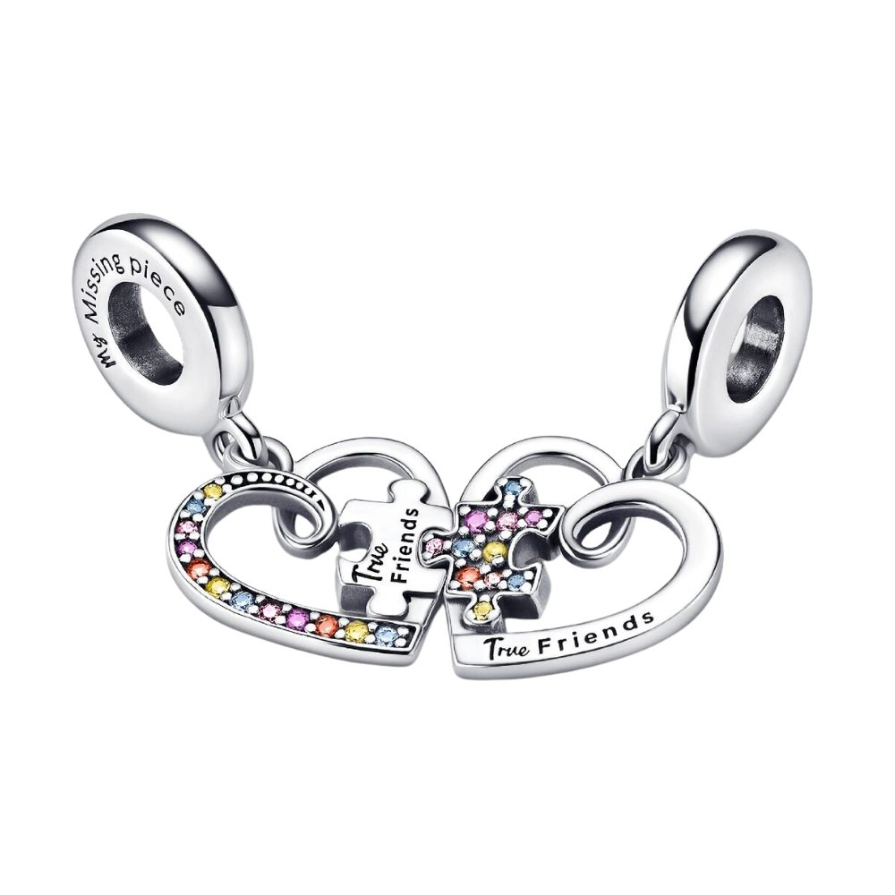 Pandora Charm Puzzle 792239C01*, Freunde, Herzen, Puzzleteile