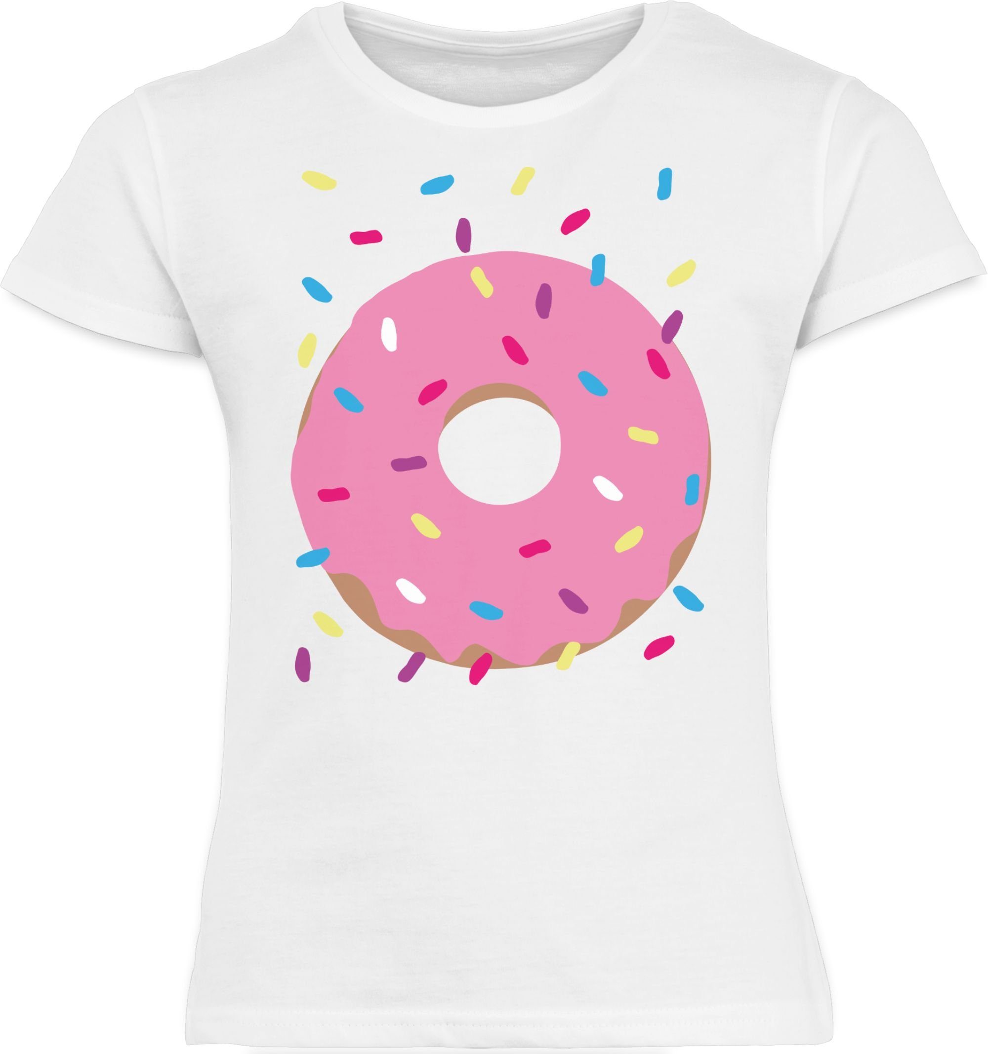 Shirtracer Karneval 1 Fasching Weiß Donut T-Shirt Kostüm &
